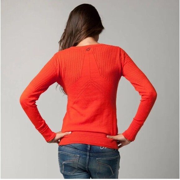 $56 Fox Racing Women’s Viper Sweater In Orange Flame Size S - Picture 2 of 2